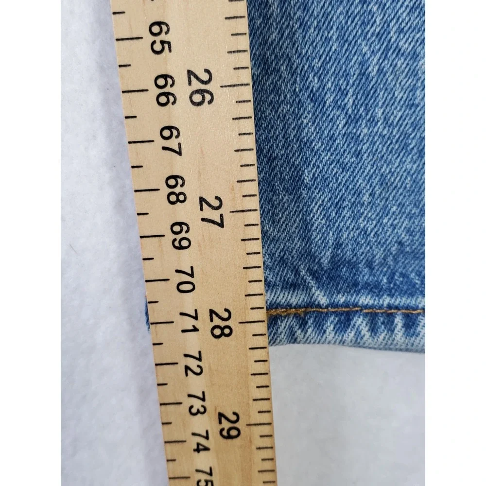 Levi's 501 Jeans Men 40x29 Blue Light Wash‎ Button Fly Straight Fit Denim